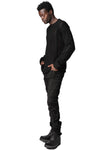 Mohair distressed knit pullover