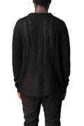Mohair distressed knit pullover