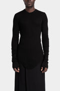 Cotton silk crewneck sweater