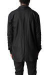 Wool tailored shirt jacket, Black