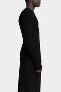 Cotton silk crewneck sweater