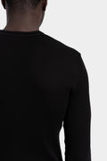 Cotton silk crewneck sweater
