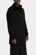Julius_7 | AW25 - Draped neck lightweight jersey sweater, 917CUM9