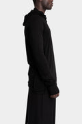 Julius_7 | AW25 - Cross-neck lightweight jersey hoodie, 917CUM10
