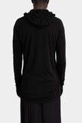 Julius_7 | AW25 - Cross-neck lightweight jersey hoodie, 917CUM10
