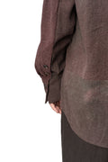 Asymmetric collar shirt