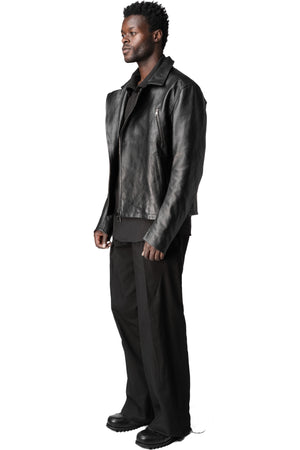Buffalo leather biker jacket