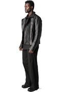 Buffalo leather biker jacket