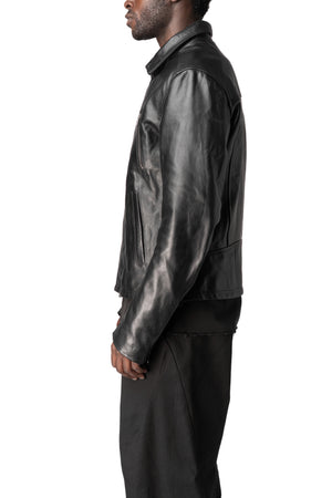 Buffalo leather biker jacket