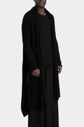Julius_7 | AW25 - Texture jersey hooded shawl cardigan, 917STU5