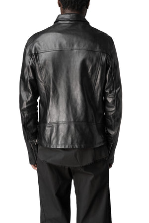 Buffalo leather biker jacket
