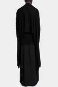 Julius_7 | AW25 - Texture jersey hooded shawl cardigan, 917STU5