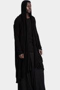 Julius_7 | AW25 - Texture jersey hooded shawl cardigan, 917STU5