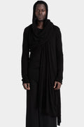 Julius_7 | AW25 - Texture jersey hooded shawl cardigan, 917STU5