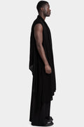 Julius_7 | AW25 - Texture jersey hooded shawl cardigan, 917STU5