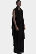Julius_7 | AW25 - Texture jersey hooded shawl cardigan, 917STU5