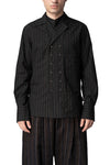 Layered collar double-breasted shirt