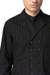 Layered collar double-breasted shirt
