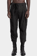 Deformed herringbone jacquard cropped pants