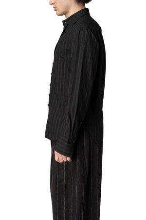 Layered collar double-breasted shirt