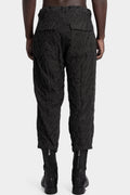 Deformed herringbone jacquard cropped pants
