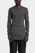 Ribbed long sleeve t-shirt, Dust
