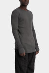 D.Hygen | AW25 - Ribbed long sleeve t-shirt, Dust ST101-1325A