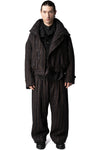 High collar cropped down jacket