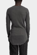 Ribbed long sleeve t-shirt, Dust