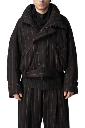 High collar cropped down jacket