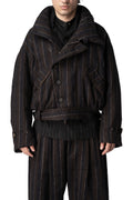 High collar cropped down jacket