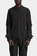 Blackmerle | Double sleeve field shirt ,Charcoal T01-014EX