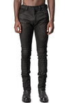 Leather stretch pants