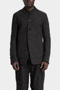 Deformed herringbone jacquard jacket