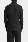 Deformed herringbone jacquard jacket