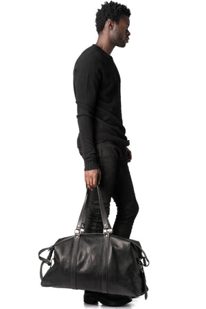 Calfskin leather weekender bag