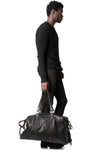 Calfskin leather weekender bag