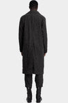 Deformed Herringbone Jacquard Double-Breasted Coat