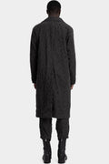 Deformed Herringbone Jacquard Double-Breasted Coat