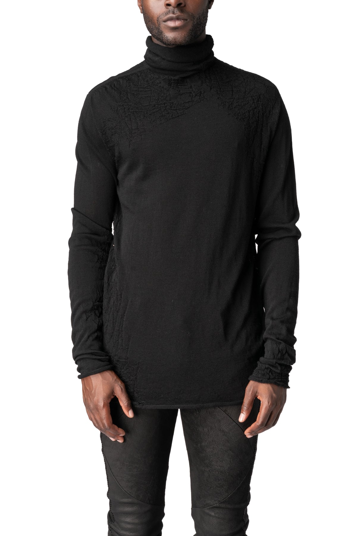 Light wool turtleneck sweater