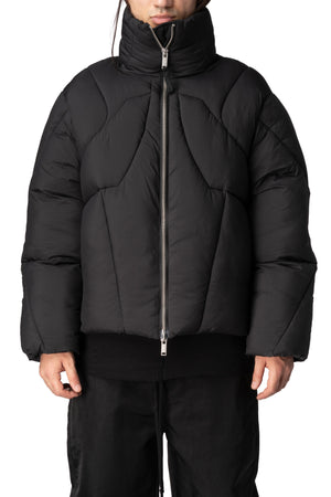 Quilted Puffer Jacket, Black