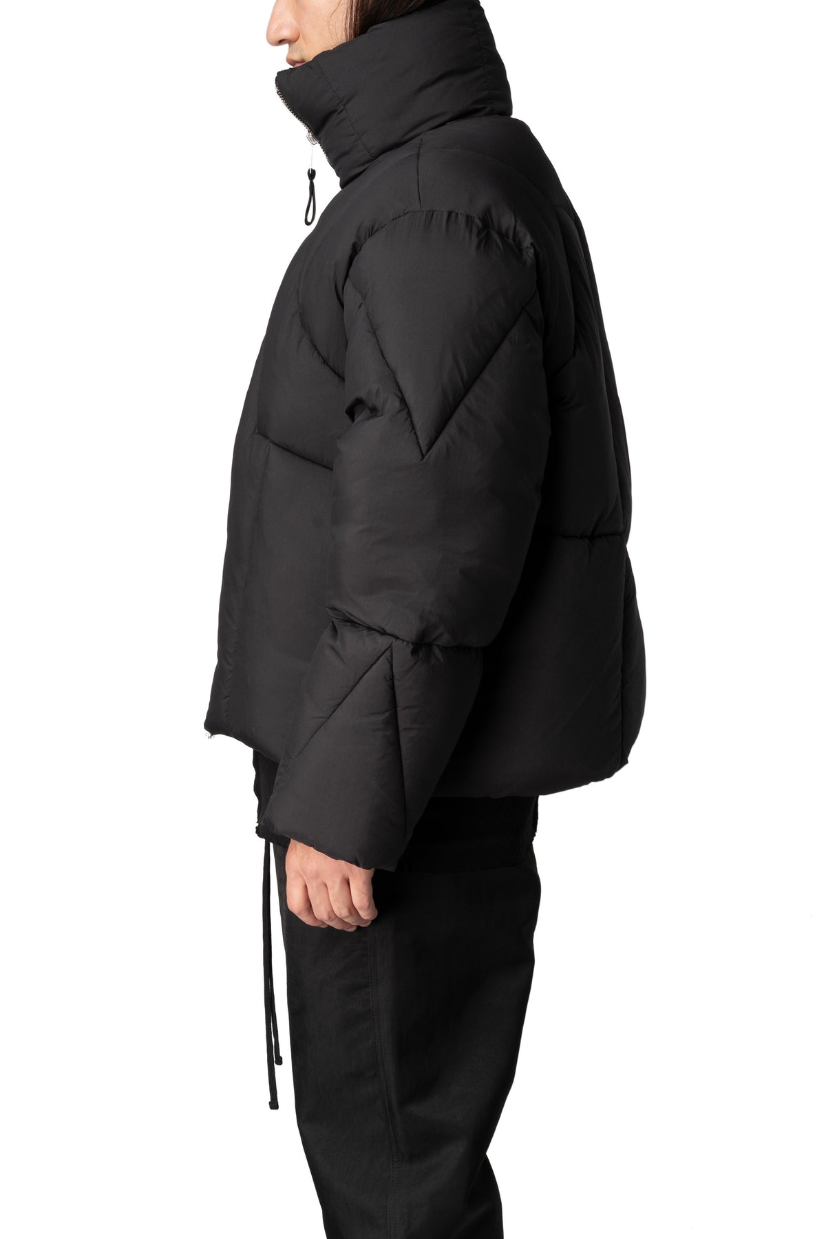 Quilted Puffer Jacket, Black