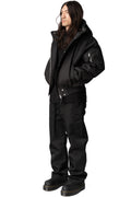 Hooded Bomber Jacket, Black