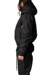 Hooded Bomber Jacket, Black