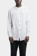 La Haine Inside Us | SS24 - Gauze cotton mandarin shirt, White