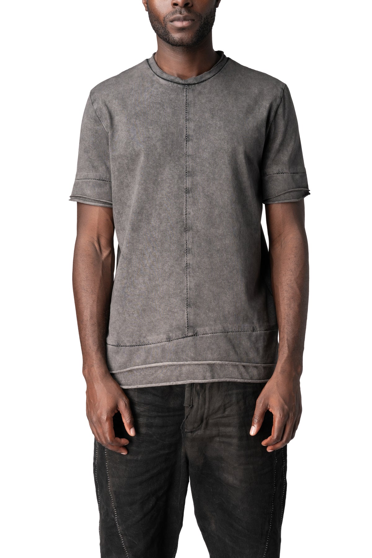 Layered hem heavy cotton t-shirt, Antra Wash