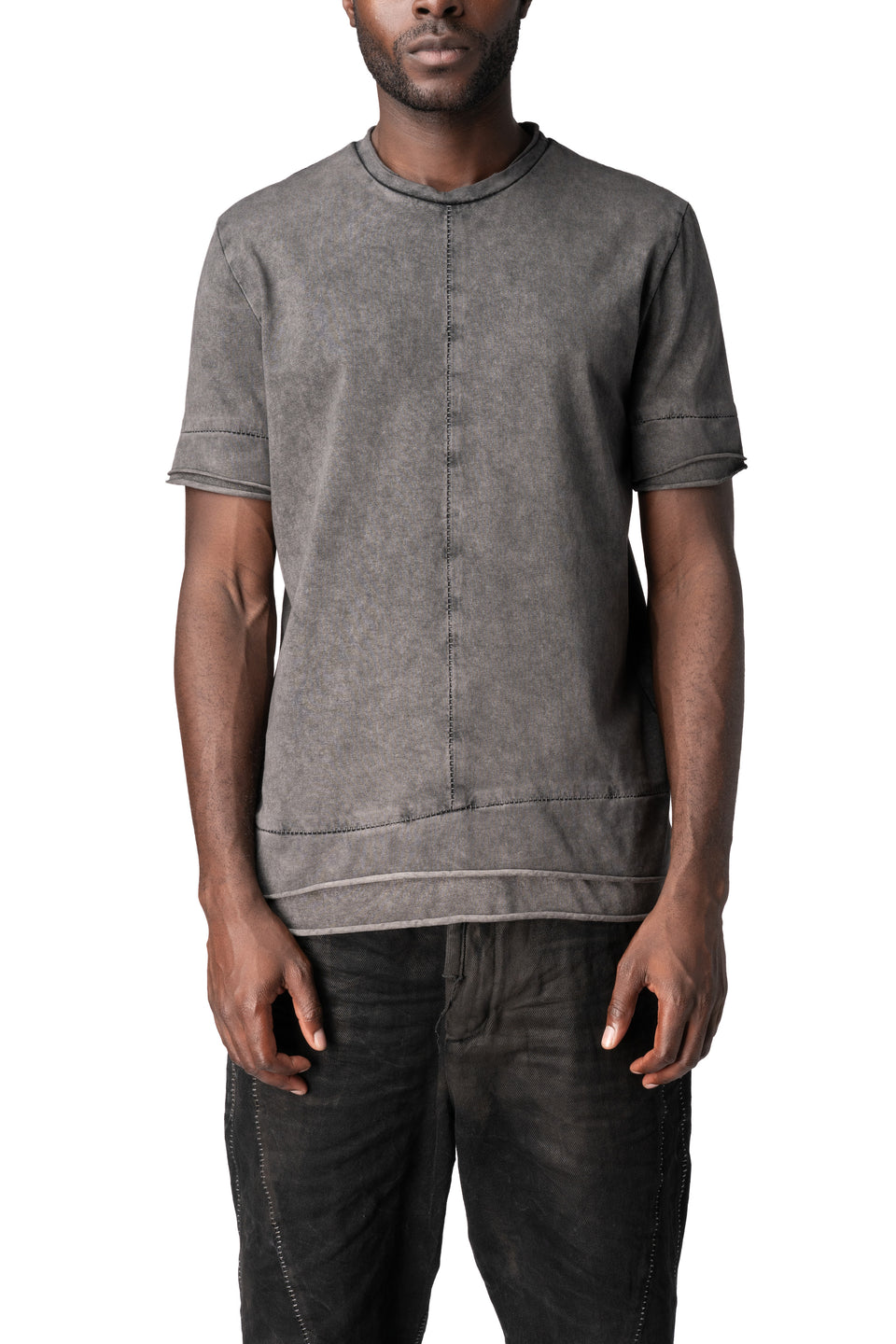 Layered hem heavy cotton t-shirt, Antra Wash
