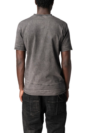 Layered hem heavy cotton t-shirt, Antra Wash