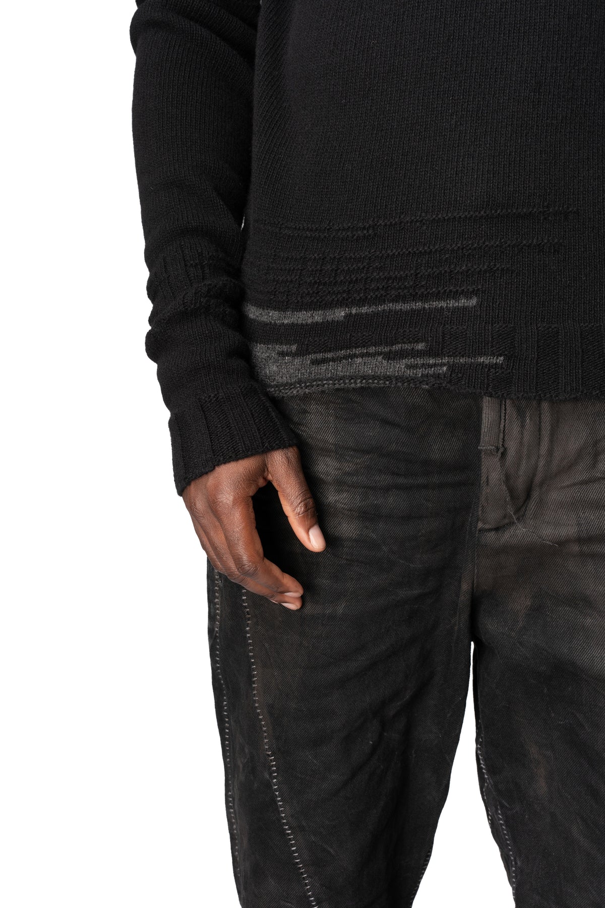Heavy wool crew neck sweater