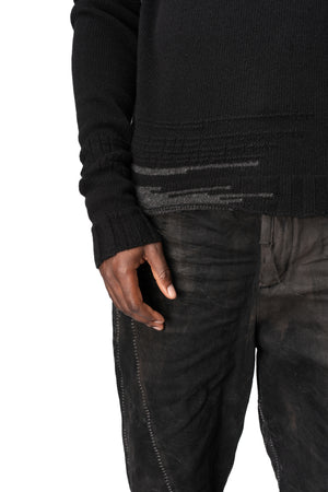 Heavy wool crew neck sweater